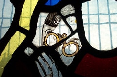 Picture Medieval Spectacles stained glass window