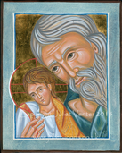 Icon St Joseph Christ Child Juliet Venter 2015