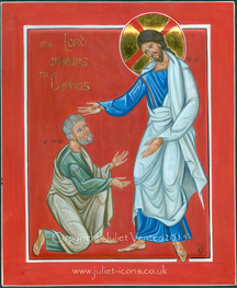 Icon of St Peter and the Risen Christ Juliet Venter 2015