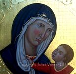 Ikone heilige Maria und Christkind Juliet Venter 2015