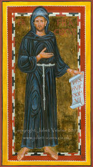Icon St Francis after Subiaco Juliet Venter 2013