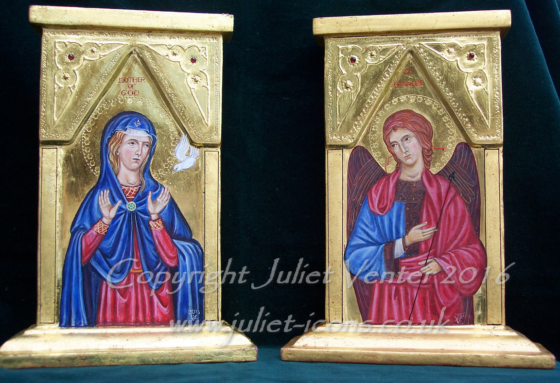 Icons Italianate Annunication Mary Gabriel Juliet Venter 2016