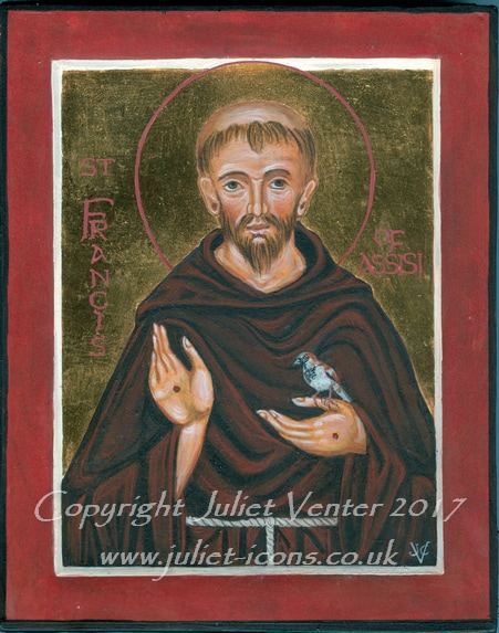 Icon St Francis Sparrow Juliet Venter 2017