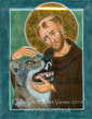Icon St Francis and Wolf Juliet Venter 2013