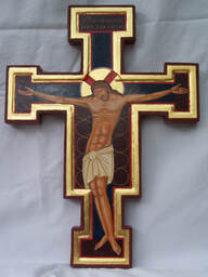 Painted crucifix Juliet Venter 2010