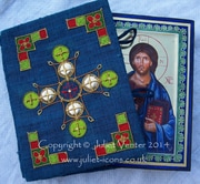 Icon Christ with embroidered case Juliet Venter 2014