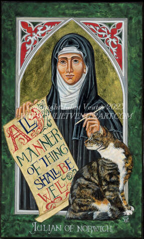 Icon Julian of  Norwich Cat Juliet Venter 2023